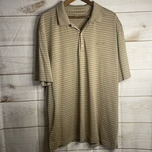 Greg Norman For Tasso Elba Golf Polo Shirt Mens XXL PlayDry Striped Short Sleeve